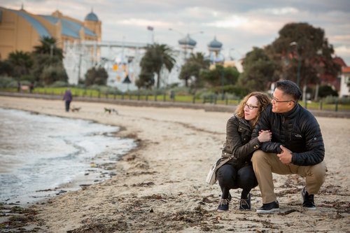 Melbourne photoshoot at St Kilda Pier & Beach