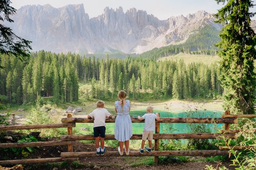 The Dolomites photoshoot at Lago di Carezza