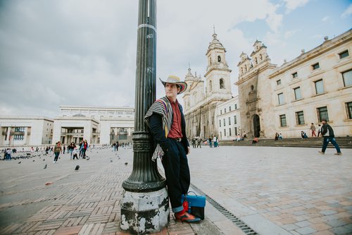 Bogotá photoshoot at Bolívar Square